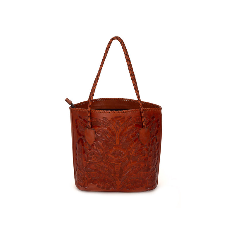 Naomi - Leather Handle Tote Bag