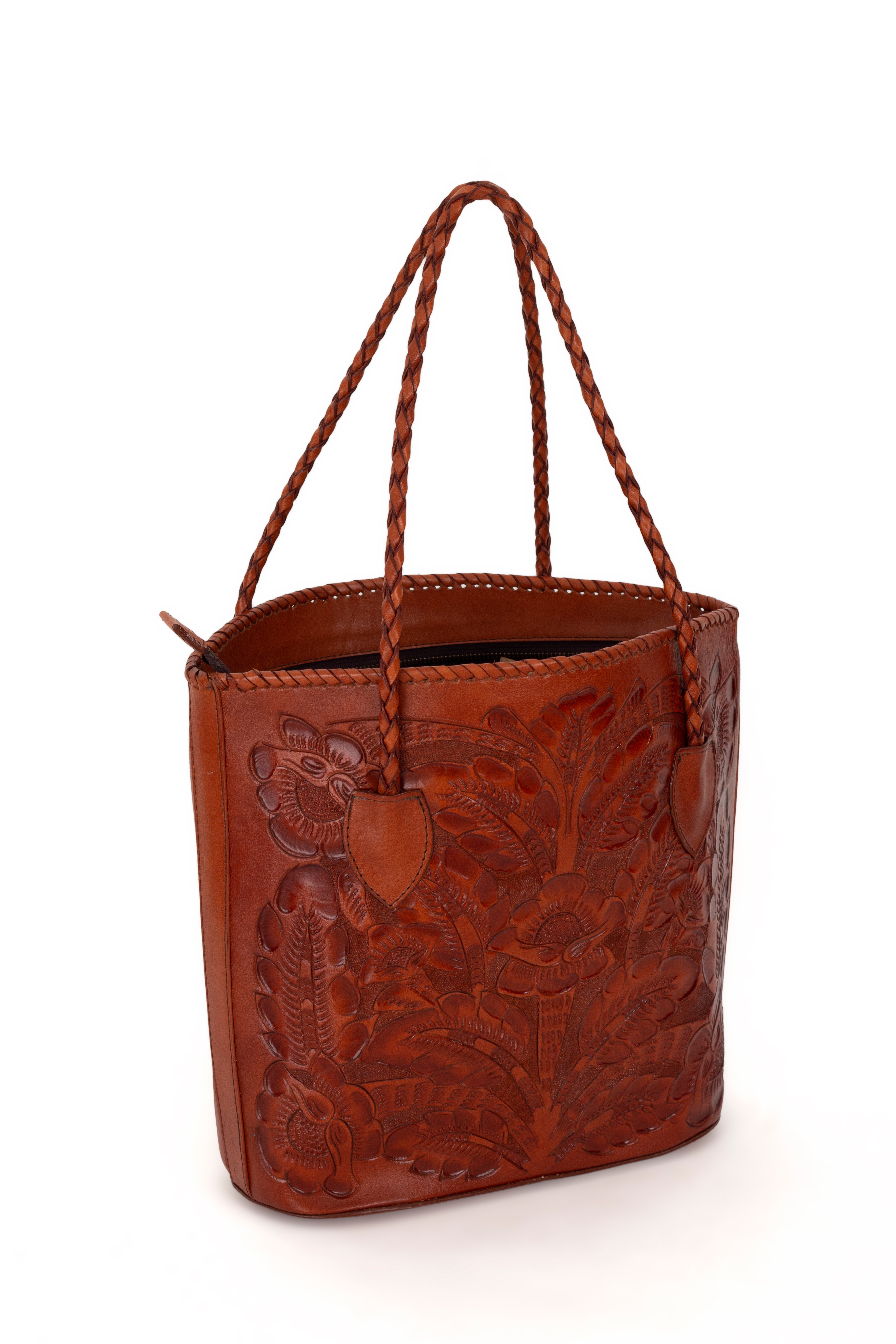 Naomi - Leather Handle Tote Bag